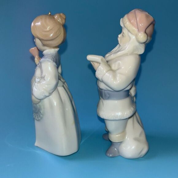 Lot of 2 LLADRO Christmas Ornaments Santa 5842 & Mrs Santa Claus 5939 with Box - Picture 5 of 8